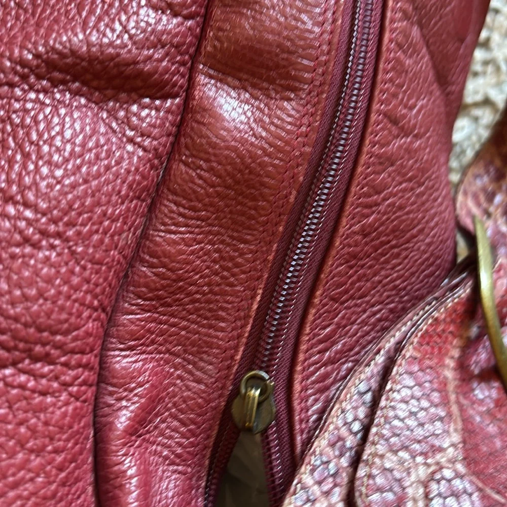 Petusco Burgundy Leather Shoulder 90s‎ Bag